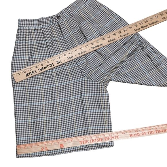Ralph Lauren wool blend high waisted pleated plaid cuffed shorts women's size 10 - Picture 5 of 12
